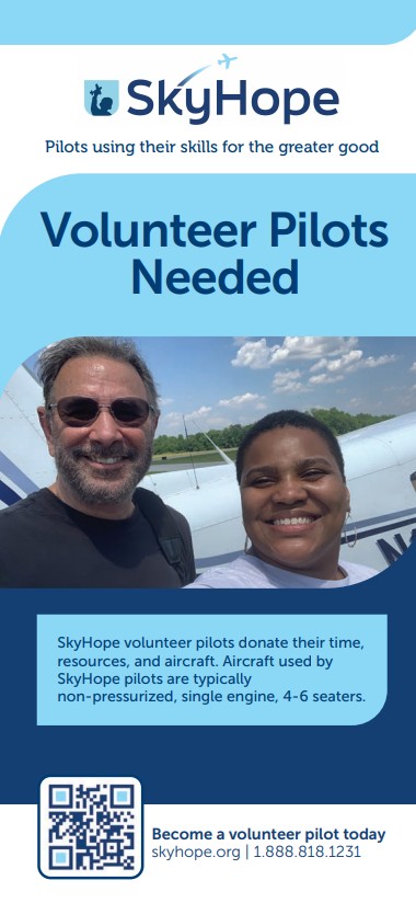 SkyHope pilot rack card 2026